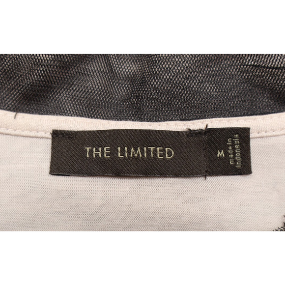 The Limited Black Tulle Rosette Accent Embellished Tank Top Y2K Whimsigoth Sz M - Picture 4 of 5